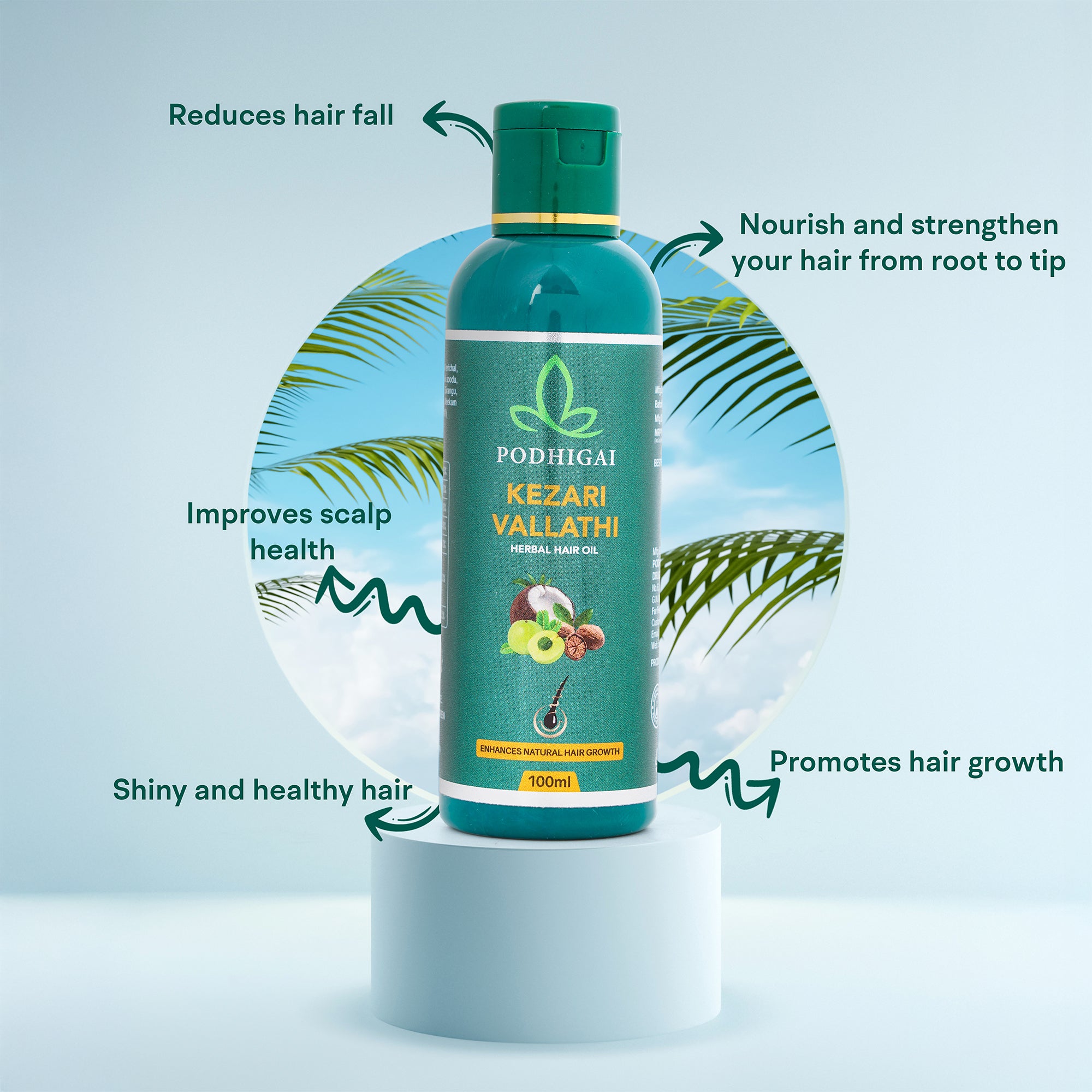Kezari Vallathi Herbal Hair Oil - 100ml